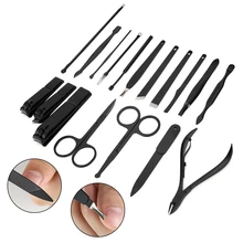 Nail Clippers Set Household Nail Trimmers Set File Face Manicure Pedicure Tool 18Pcs