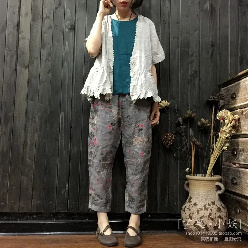 Мода 2019 г. летняя блузка для женщин Винтаж Blusas повседневное цветочный кружево до