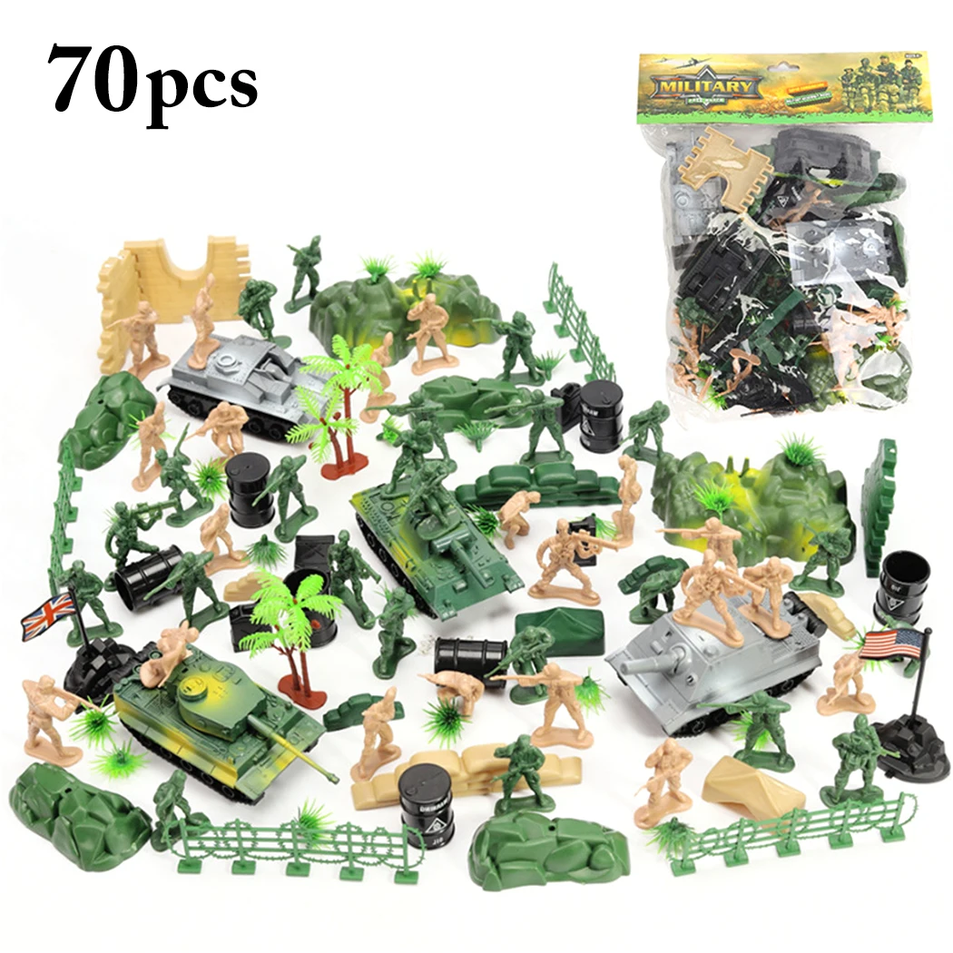 

70PCS Kids Pretend Toy Educational Interactive Warface Action Figure Model Toy