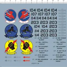 Деталях до 1/48 ВВС США F-14 VF-1 VFA-213 Tomcat Истребитель модель комплекта наклейка