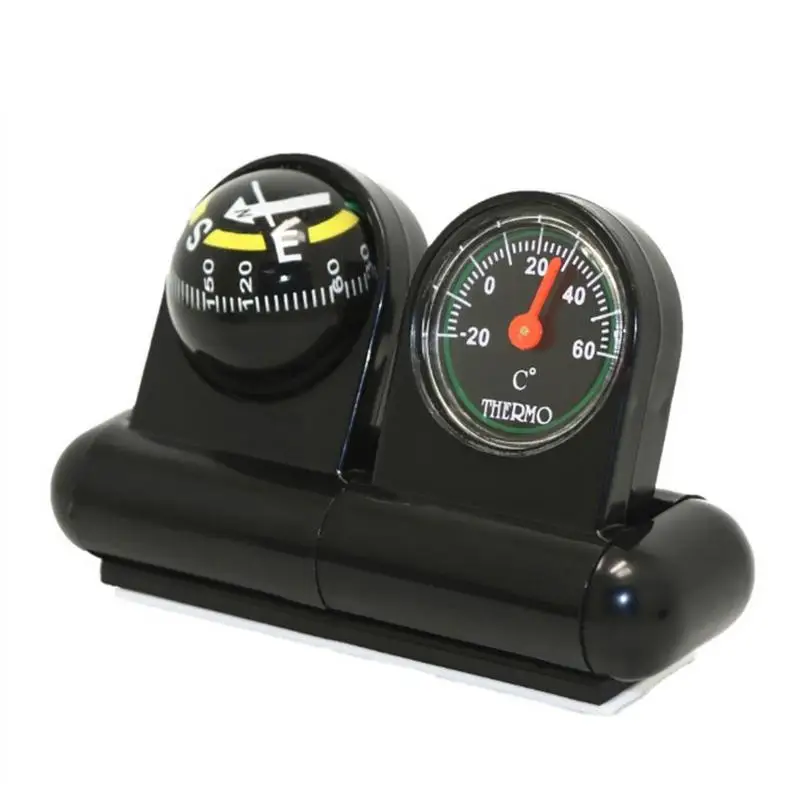 

Multi-Function Car Compass Guide Ball With Thermometer Vehicle Inclinometer Slope Measure Tool