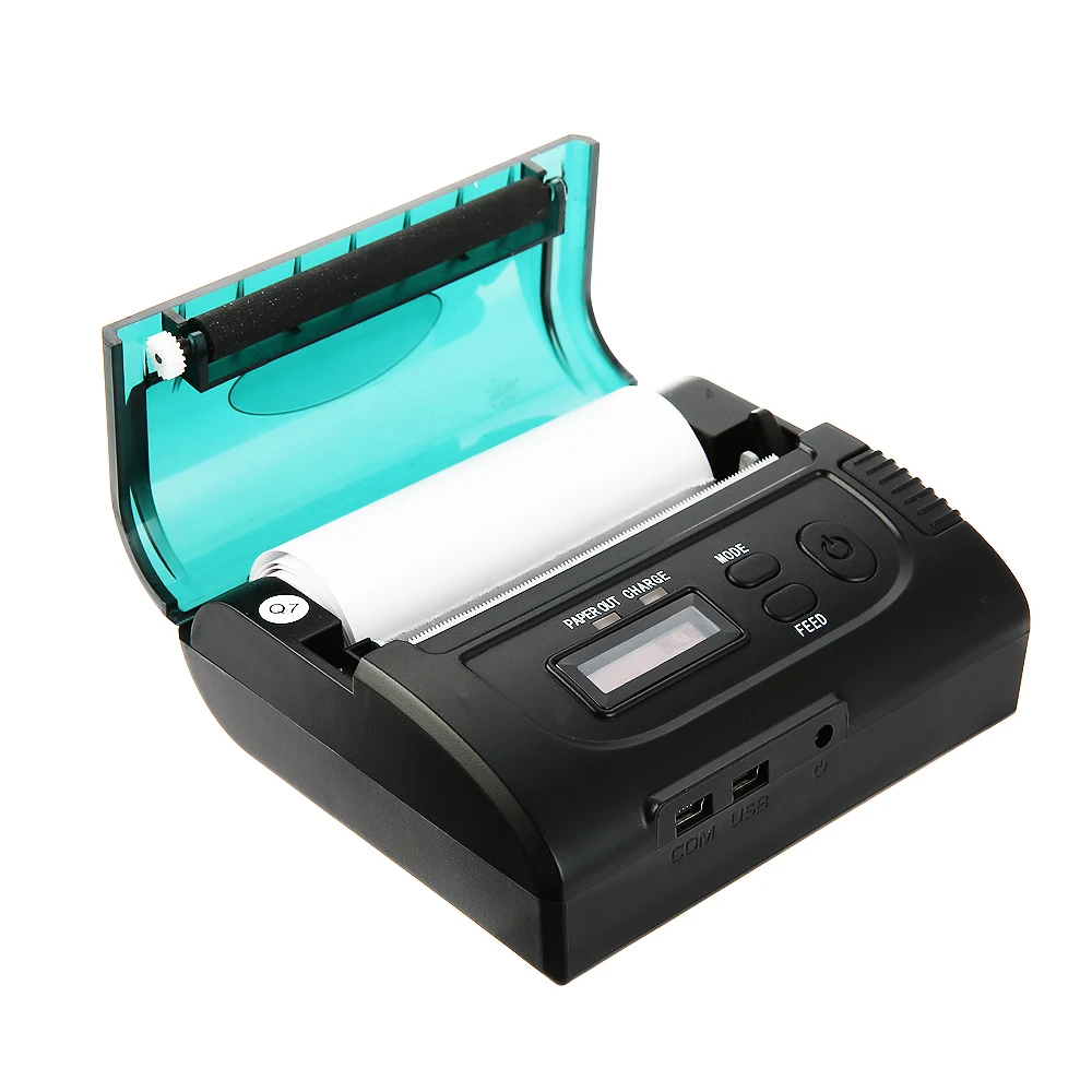 

ZJ-8002 Thermal Printer Portable 80mm Bluetooth 2.0 Mini Thermal POS Printer Receipt Printing Rechargeable Printer