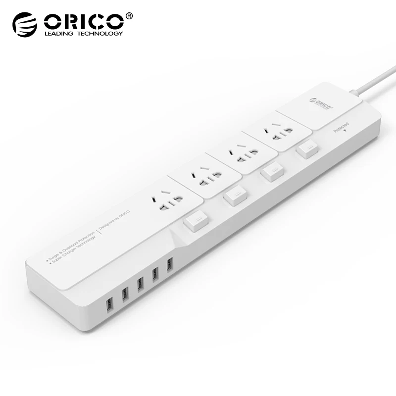 

ORICO OSJ-4A5U-EU 4 AC Outlets 5 USB Ports Desktop Charger Multifunctional electrical Socket