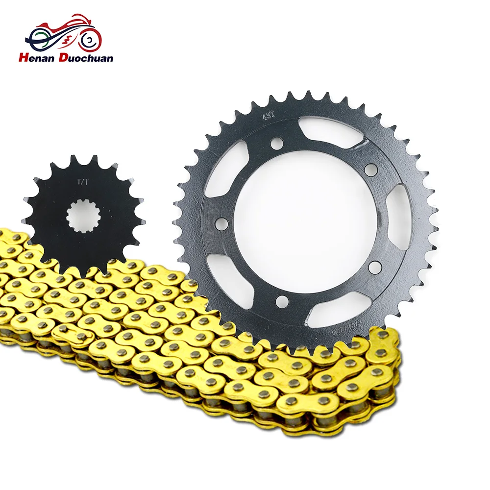 

525 17T 43T Motorcycle Drive Chain and Front Rear Sprocket Set for Suzuki DL1000 V-Strom Adventure DL 1000 Desert Sport