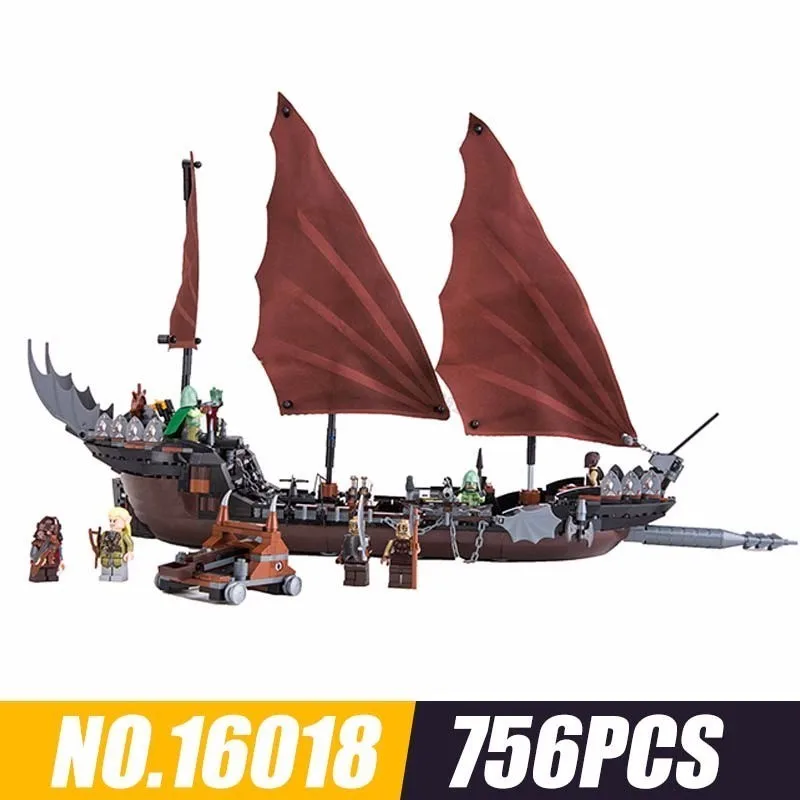 

16018 Genuine New The lord of rings Series 756pcs The Ghost Pirate Ship Set Building Block Brick Toys