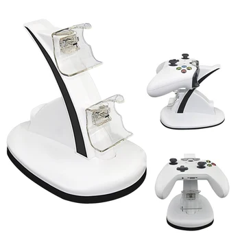 

Bevigac Dual Controller Joypad Gamepad Power Charging Charger Dock Station Stand Holder for Microsoft Xbox One 1 Slim Game