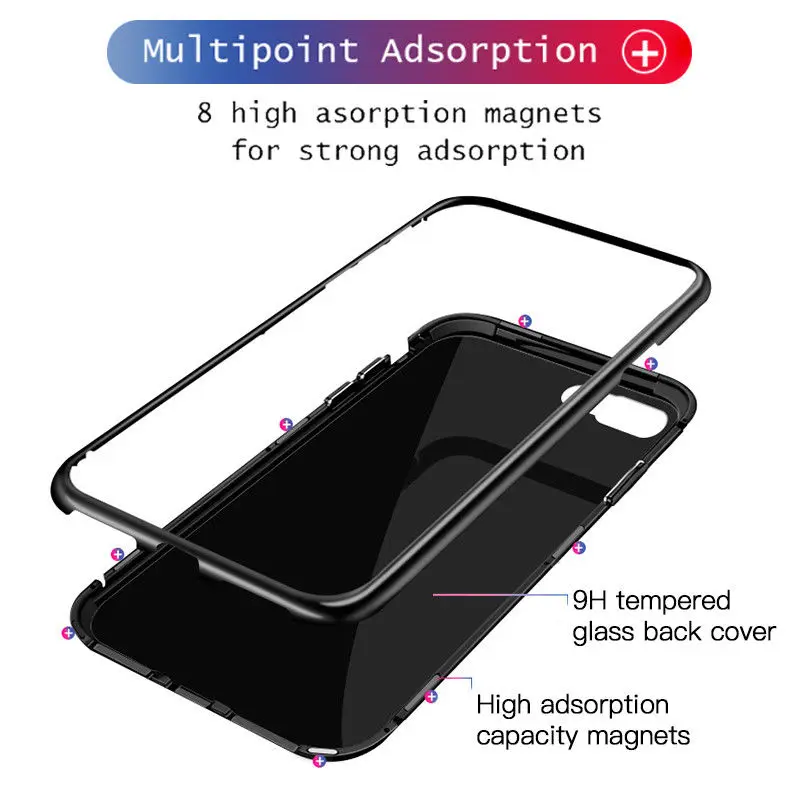 GTWIN Metal Magnetic Case for iPhone XR XS MAX X 8 Plus Tempered Glass Back Magnet Cover for iPhone 7 6 6S Plus Case front glass GTWIN Metal Magnetic Case for iPhone XR XS MAX X 8 Plus Tempered Glass Back Magnet Cover for iPhone 7 6 6S Plus Case front glass