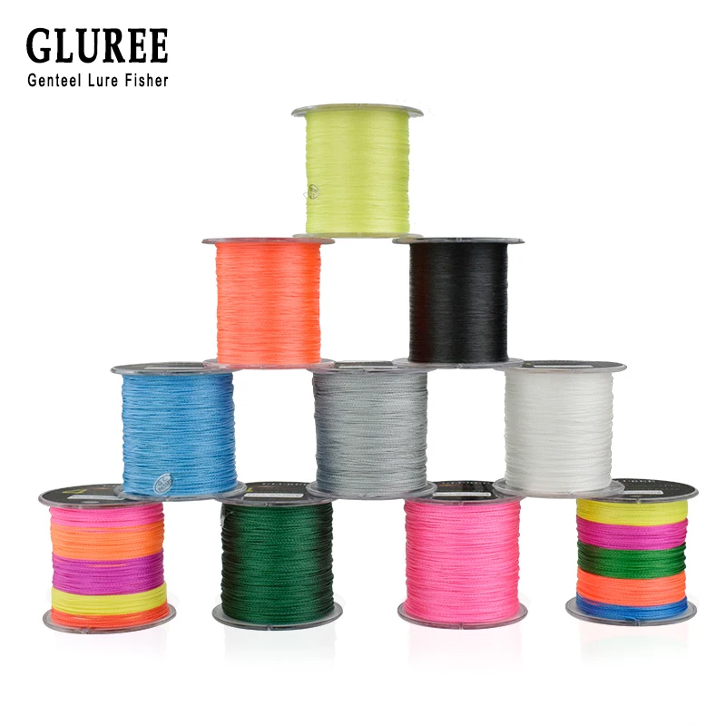 GLUREE Mainline4 تقف PE مضفر خيط صنارة الصيد s100M 109 ياردة 100% 8-150LB PE المتعددة الشعيرات مضفر سلك سلاسة خيط صنارة الصيد