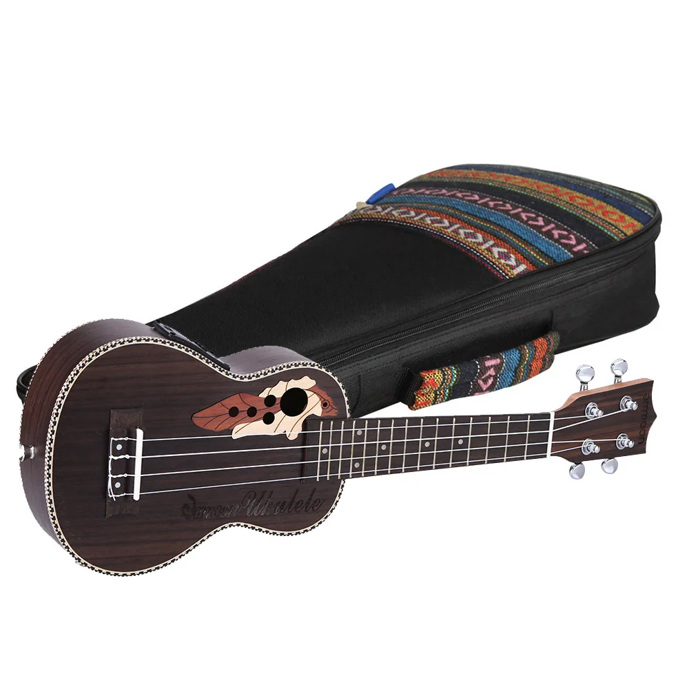 ammoon Spruce Ukelele 21" Ukulele Acoustic Ukelele 15 Fret 4 Strings