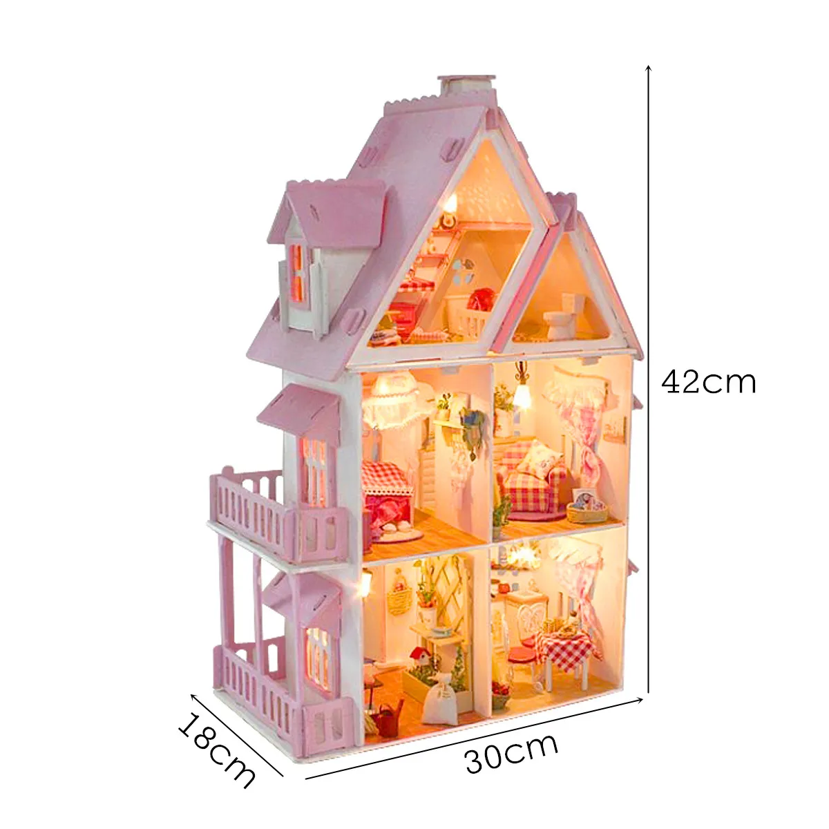 Model Toys Wooden DIY Dolls House Good Time Miniature Kit with LED Light Assembled Room Cottage House Christmas Birthday Gifts Model Toys Wooden DIY Dolls House Good Time Miniature Kit with LED Light Assembled Room Cottage House Christmas Birthday Gifts