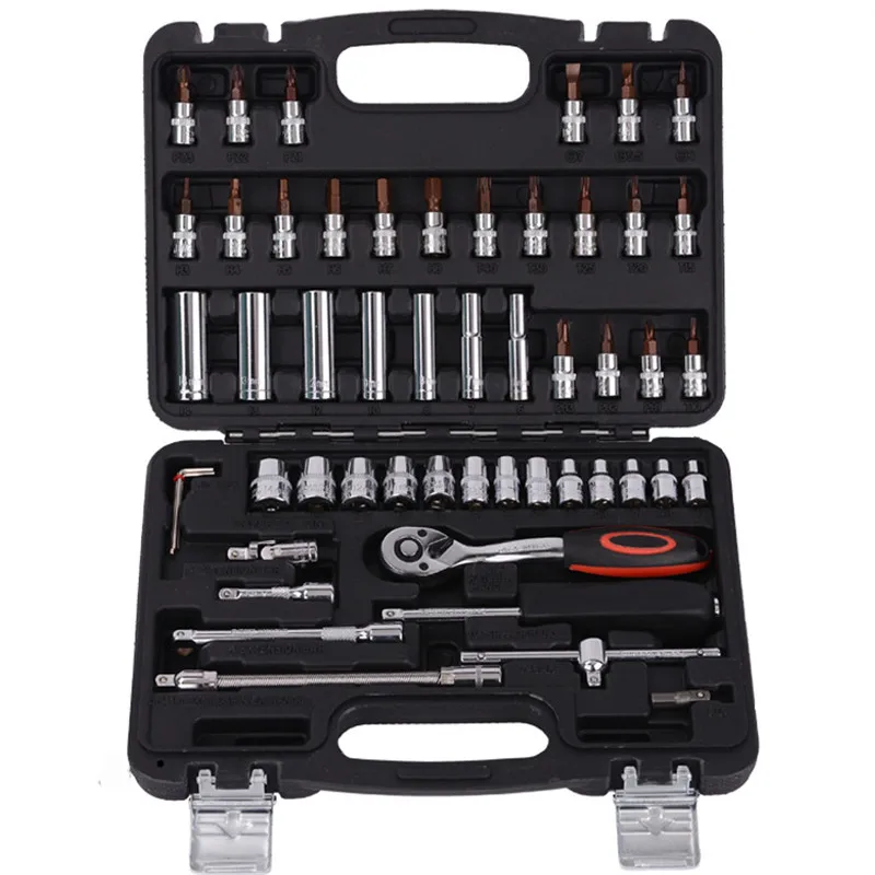 Multifunction 53pcs 1/4 Inch Socket Set Car Repair Tool Ratchet Set