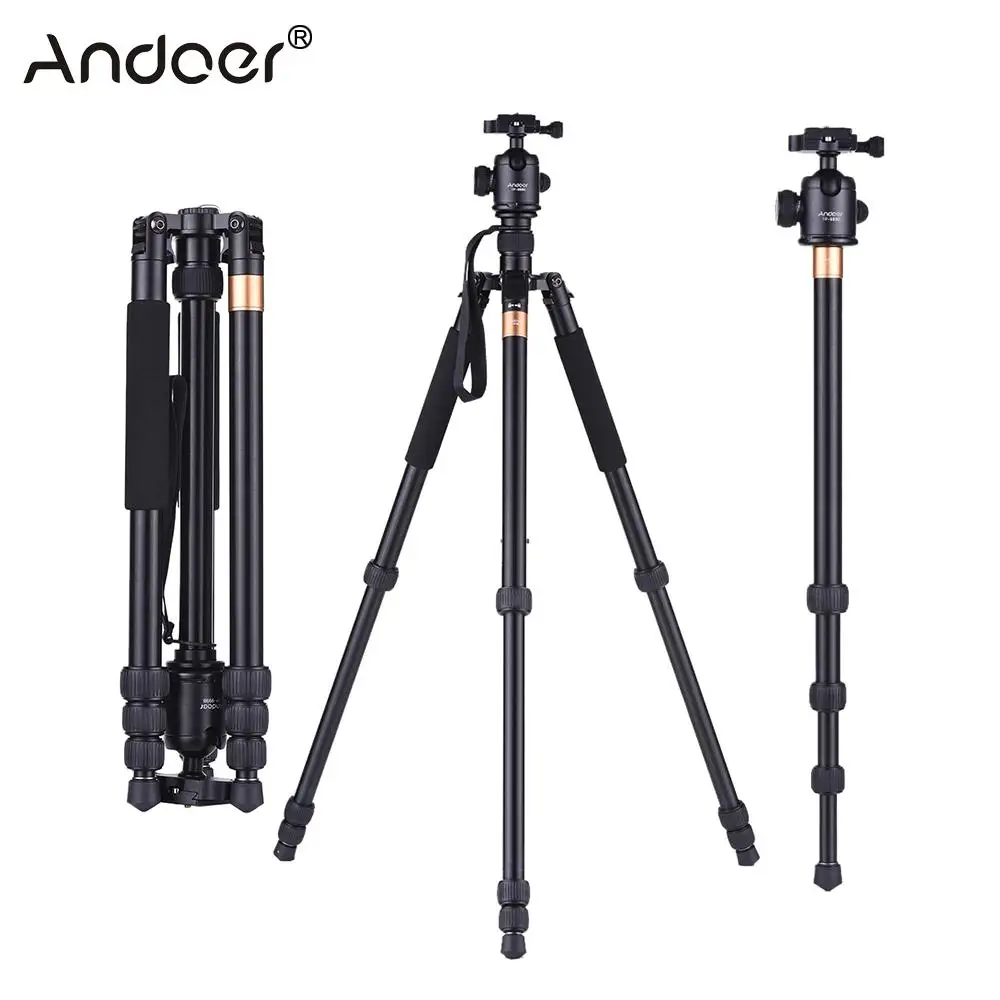 Andoer TP 999B 4 Section Professional Camera Tripod for Canon Nikon