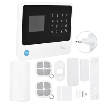 

DC 12V/1A GSM WiFi/GPRS/SMS LED Touch Keypad Alarm Keyboard Home Security System 100-240V EU Plug