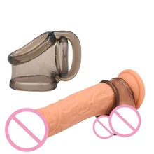 1Pc Delay Ejaculation Cock Ring Dildo Extender Elastic Silicone Penis Ring Scrotum Sleeve Masturbation Adult Sex Toys For Men