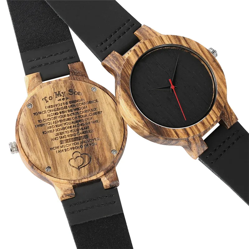 Relogio Feminino деревянные часы ручной работы для мужчин кожаный ремешок День Святого
