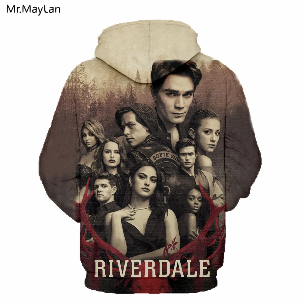 Хипстерская куртка с 3D принтом TV Riverdale женские/мужские пуловеры уличная одежда
