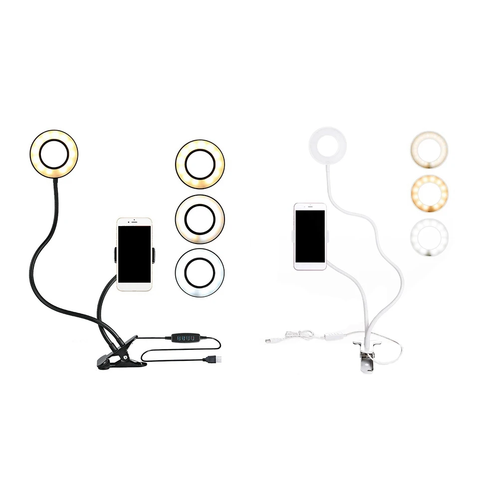 

KISSCASE Flexible Phone Holder For iPhone X 7 8 Plus Desktop Fill Light Phone Stand For Samsung S9 S10 For Universal Smartphone