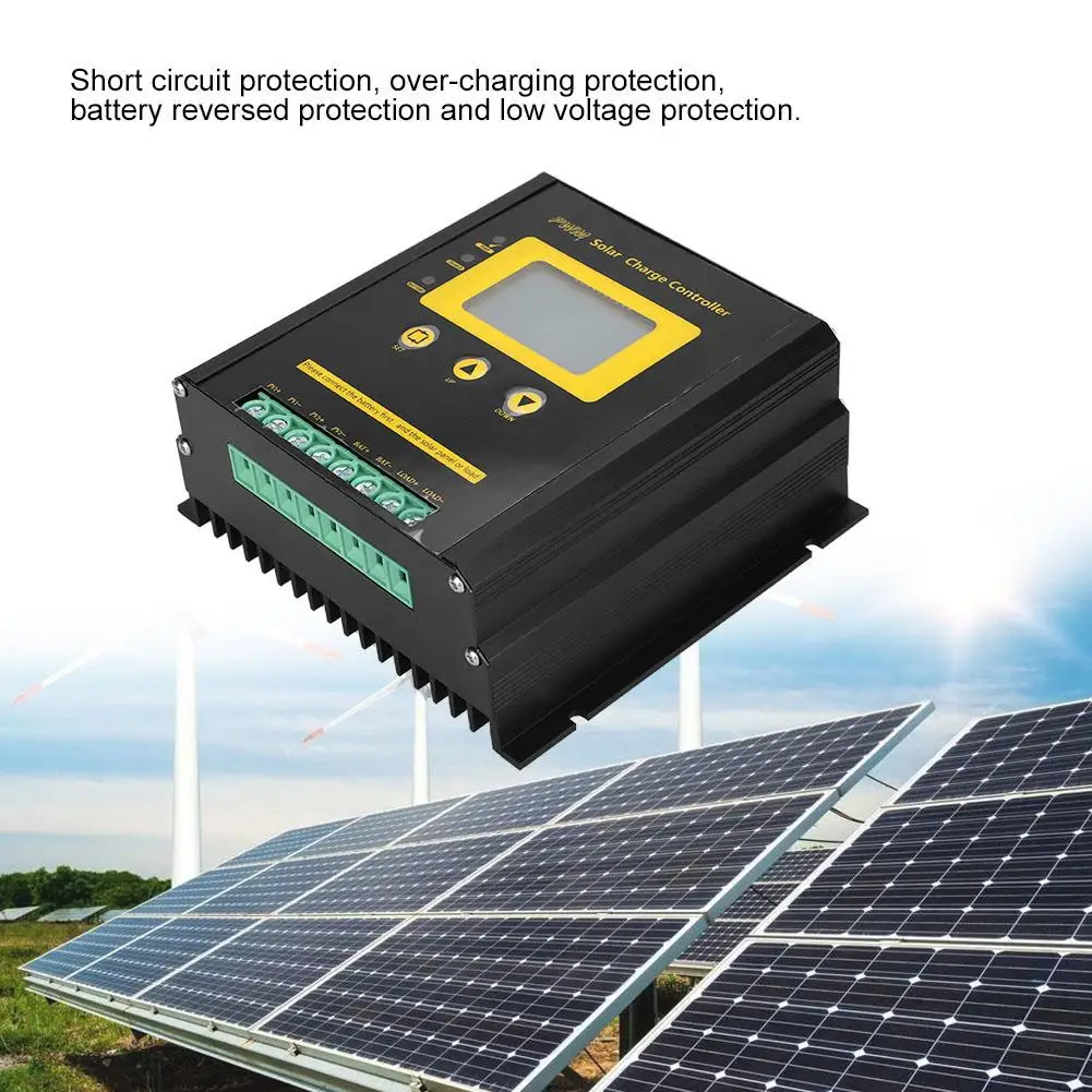 Регулируемый PWM Интеллектуальный Регулятор солнечной энергии регулятор заряда разряда 48 В