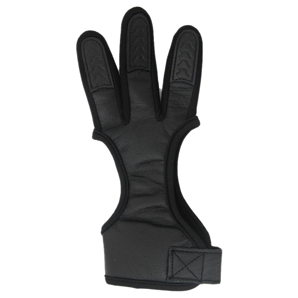 

Archery Leather Gloves 3 Finger Glove Finger Protector for Right Hand Outdoor Hunting Shooting