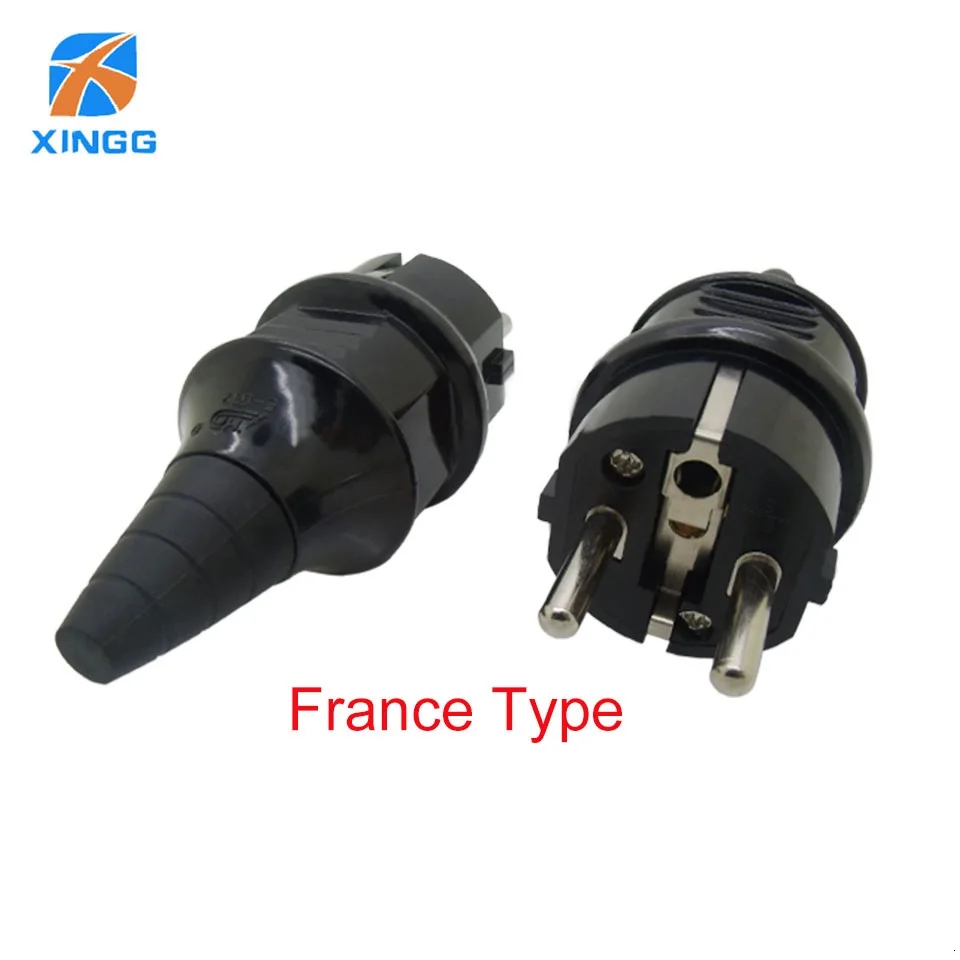 

EU Waterproof IP54 Industrial Electrical Power French Type E Rewireable Plug Male Socket Outlet Adaptor