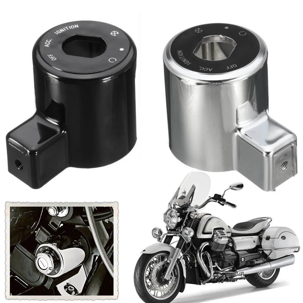 

Motorcycle Key Ignition Control Switch Cover Cap For Harley Sportster Iron XL 883 XL883N 1200 2014 2015