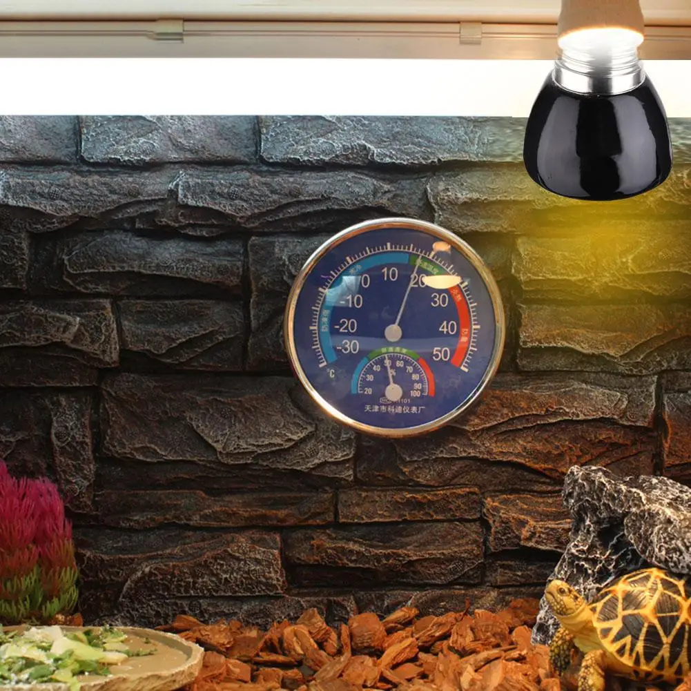 25W/50W /75W /100W E27 Far-Infrared Ceramic Pet Heating Lamp For Lizard Spider Reptile Box Warmer Light Bulbs Heat Bulb Black