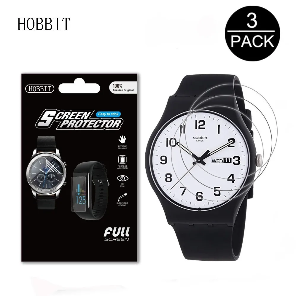 3 упаковки Прозрачная мягкая защитная пленка из ТПУ для часов Swatch унисекс SUOB705