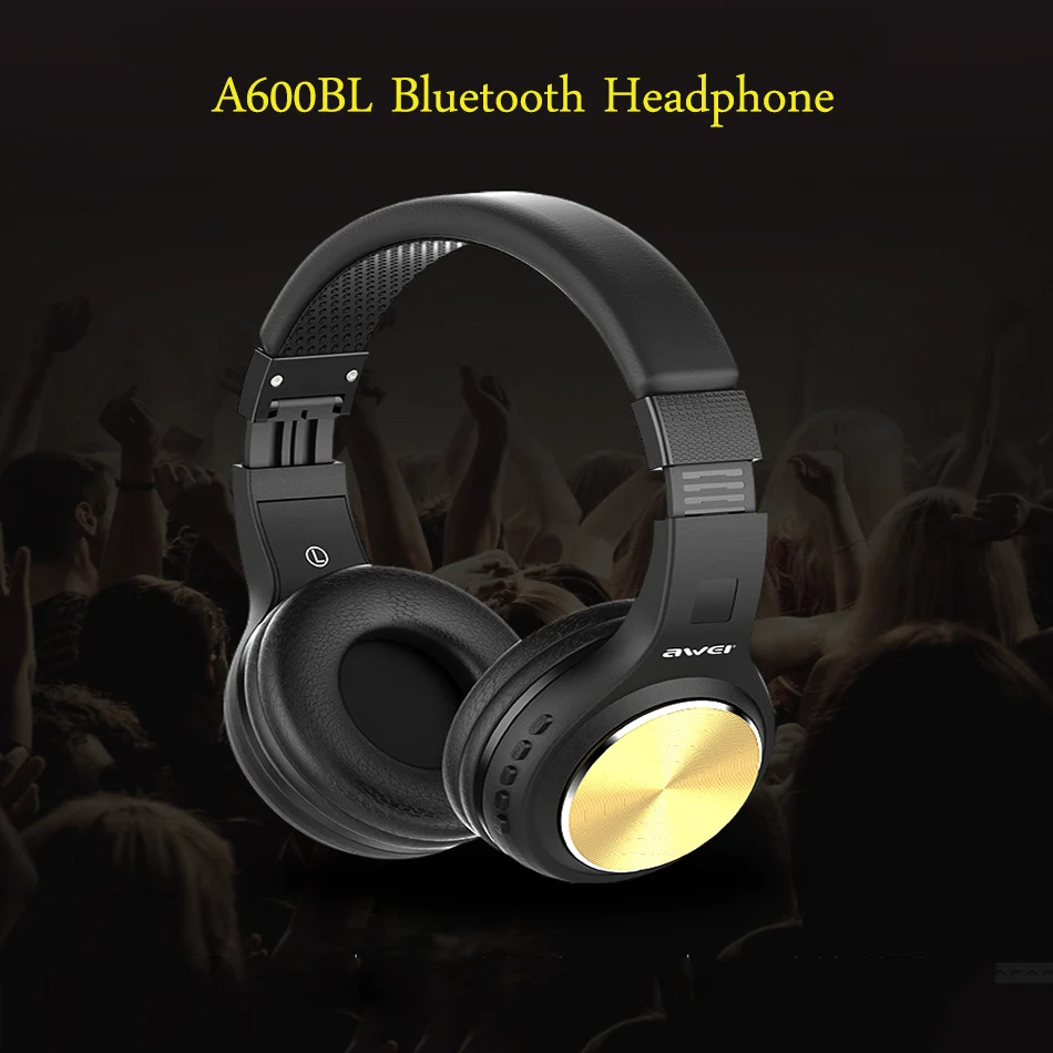 Складные беспроводные bluetooth Наушники AWEI A600BL стереонаушники с шумоподавлением и