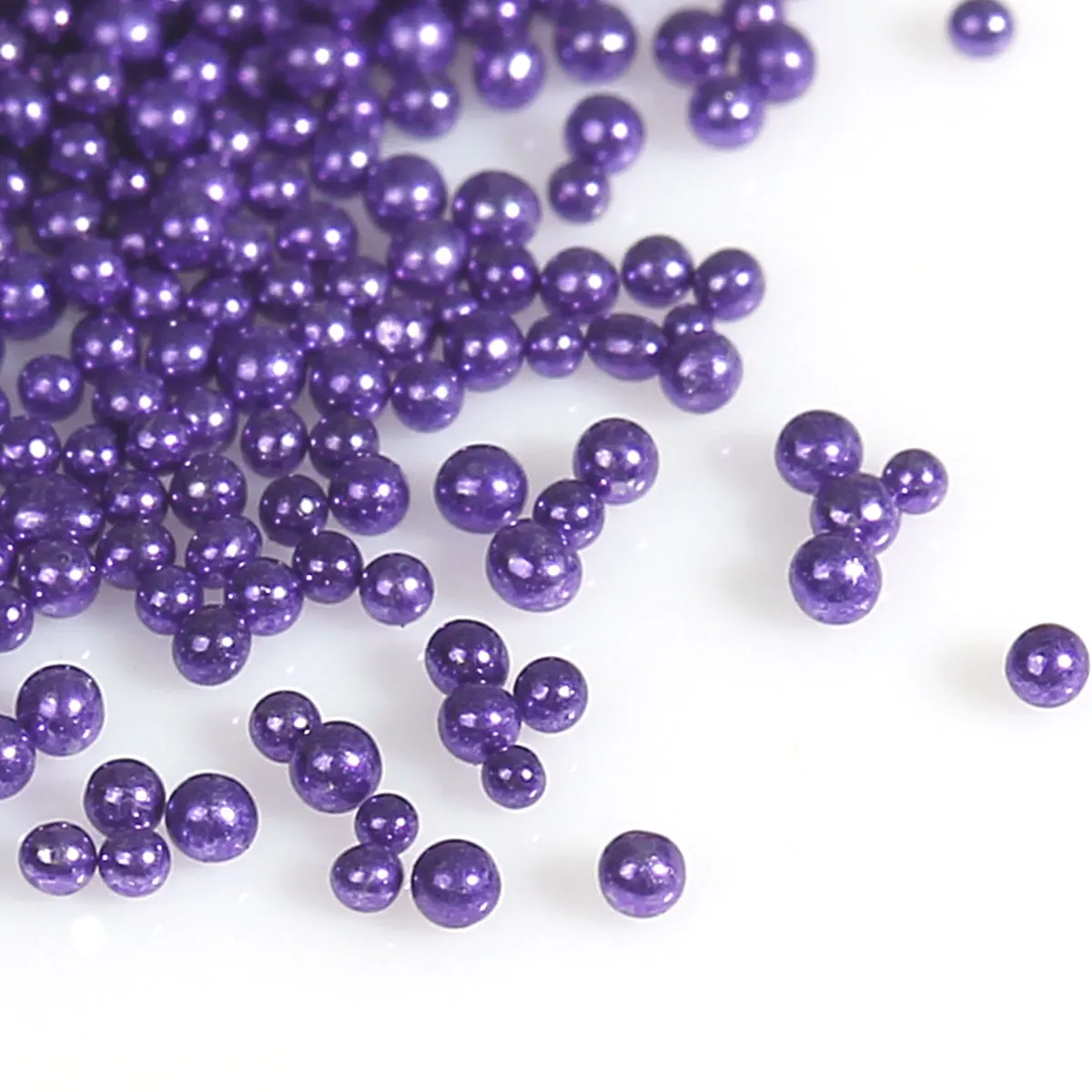 100 Gram Purple Micro Glass Beads Embellishment 0.7mm (B10362)in Beads