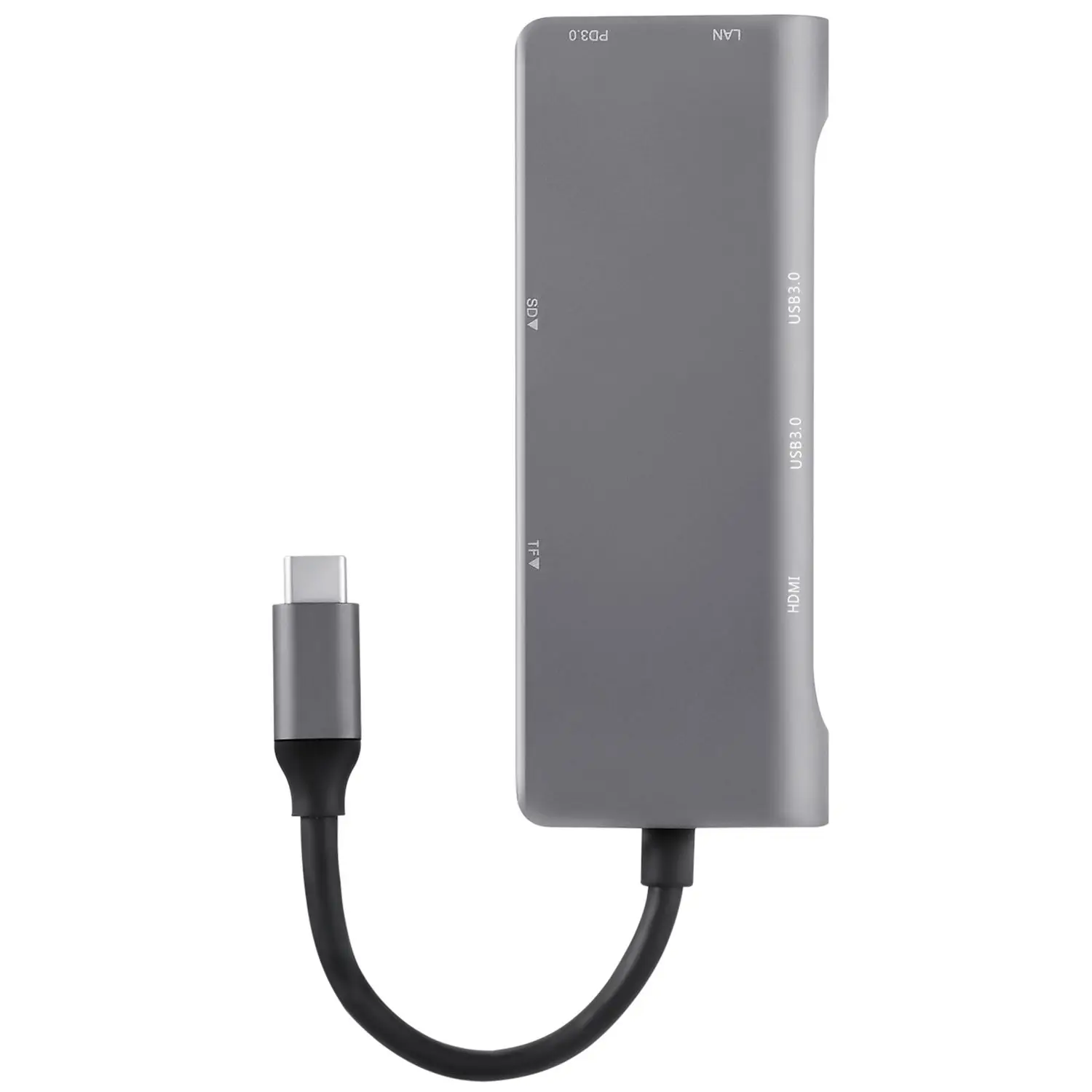 USB C Hub 8 en 1 Tipo C estación de acoplamiento adaptador de Dongle multipuerto a 4 K HDMI, Gigabit Ethernet, lector de tarjeta SD TF, 3 puertos USB 3,0 - 5