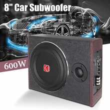 8 zoll 600W Auto Lautsprecher Aktive Subwoofer Auto Unter Sitz Dünne Sub Woofer AMP Super Bass Auto Verstärker Subwoofer