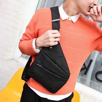 

Fashion Anti-Theft Multifunctional Digital Storage Men Waist Crossbody Chest Bags Portable Sports Men Linen Canvas Waist Pack