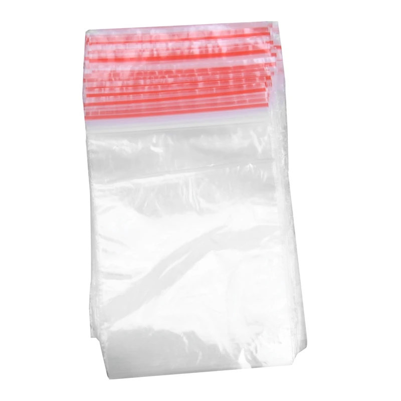

100 pieces 12*8cm Transparent Plastic Seal Zip Closure Zip Closed Bag