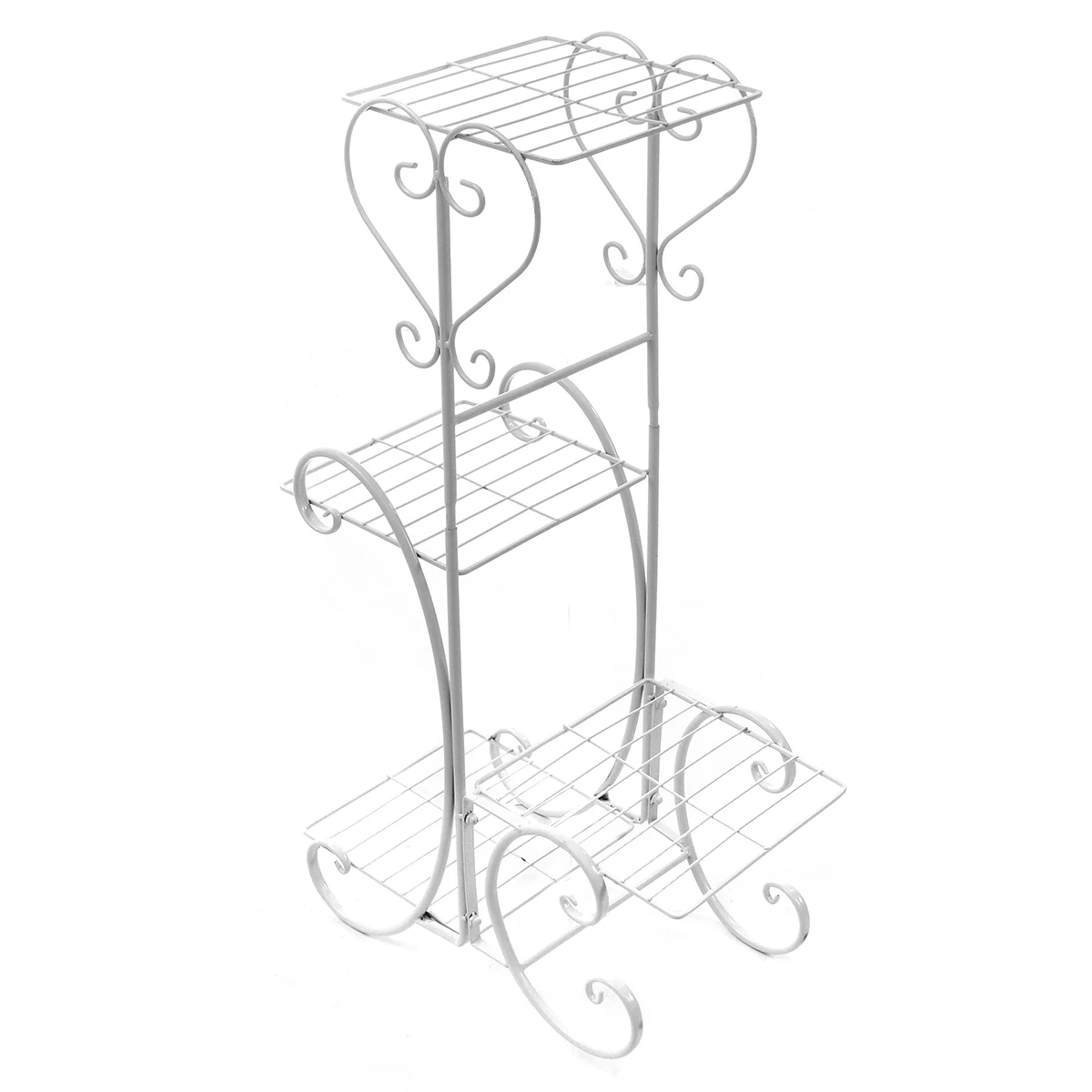 4 ярусная металлическая подставка для растений, держатель для полки, домашний декор, сад, балкон, полка для цветочных горшков, стойка