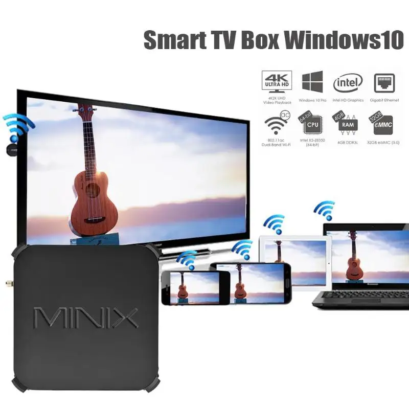 

MINIX NEO Z83-4 PRO Smart TV Box Windows10 Pro Mini PC Atom x5-Z8350 4G+32G WIFI Bluetooth HDMI Media Player