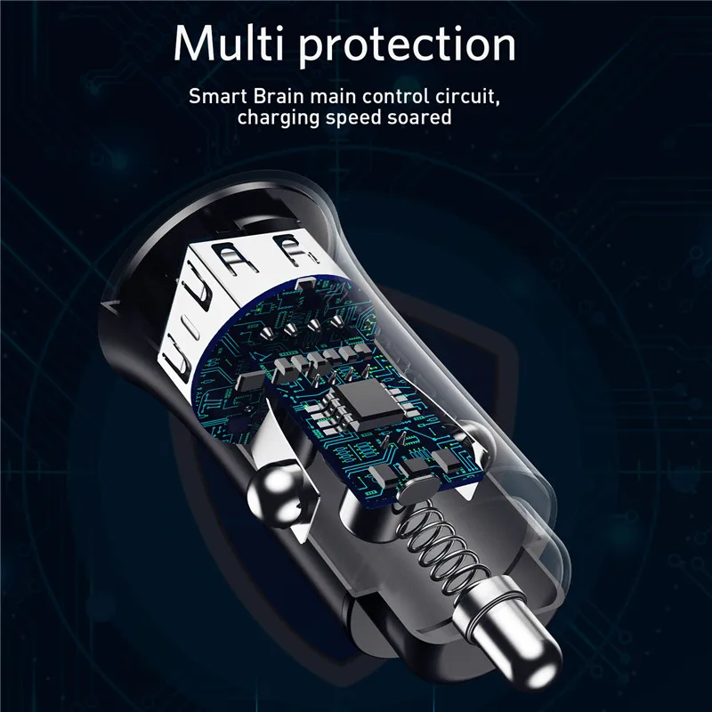 USLION 3.1A 5V зарядное устройство для автомобиля с двумя портами USB Samsung S9 S8 Plus Note 9 8 Xiaomi