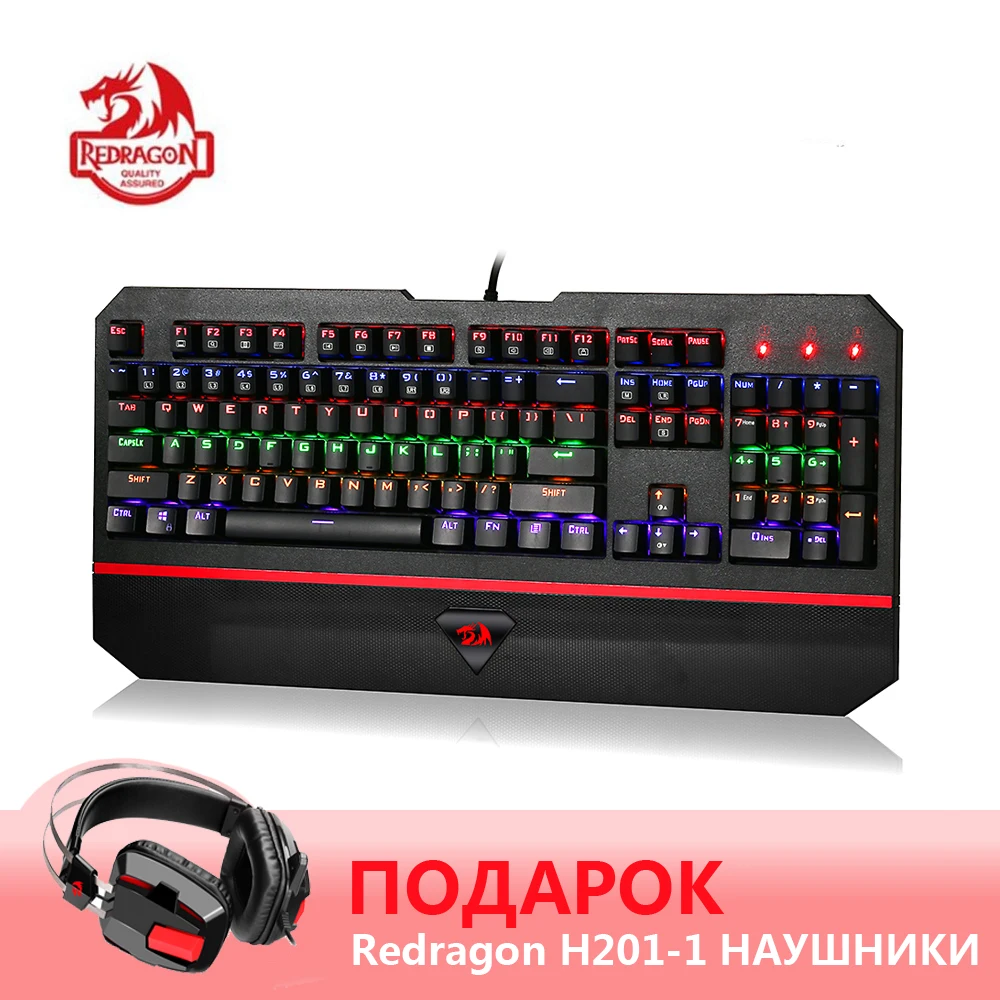 

Redragon K558 Blue Switch Mechanical Gaming Keyboard USB 104 Keys Anti-Ghosting Rainbow LED Backlit for Floating for LOL Gamer