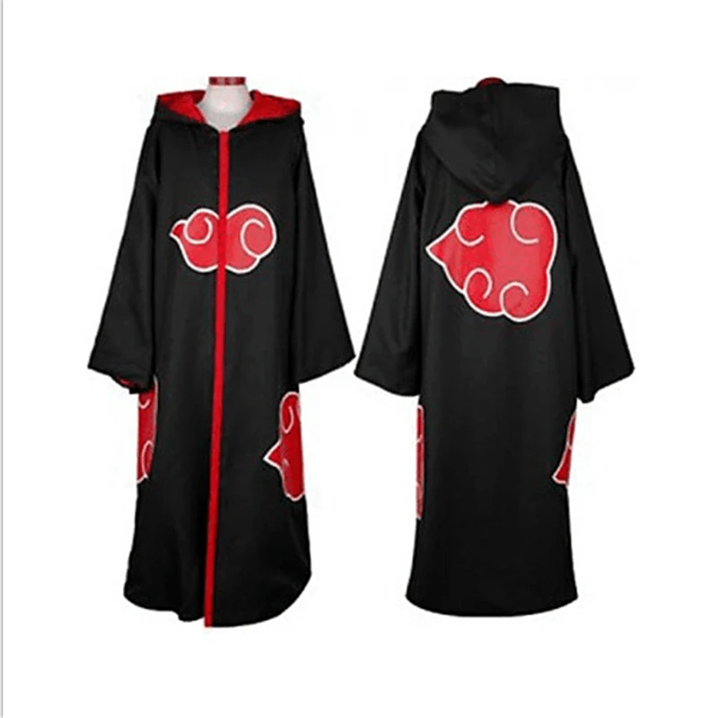

High-Quality NARUTO Akatsuki Uchiha Sasuke Black Overcoat Windbreaker Men&ampWomen Cosplay Halloween Costume