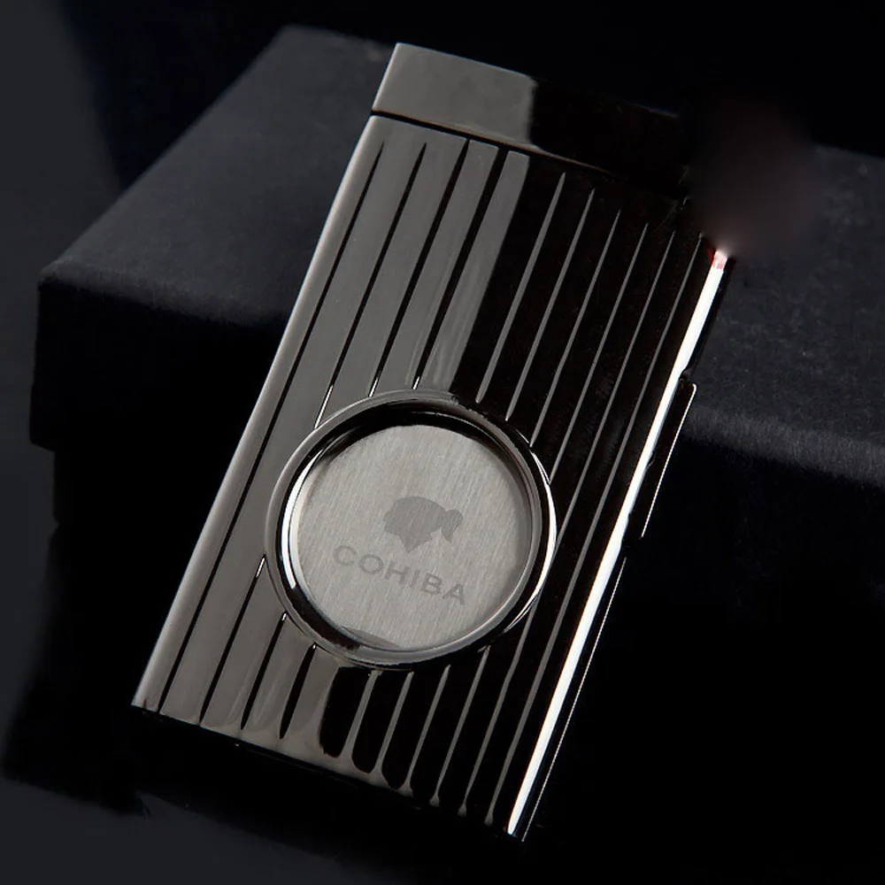 Черный сигаретный резак COHIBA с одним лезвием из нержавеющей стали карманный