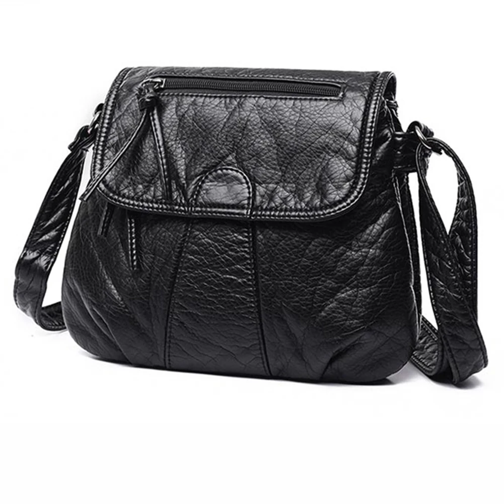 

Shoulder Bag Retro Simple Bag Leather Handbag Soft Washed Wild Female Models Diagonal Package Small Square Package