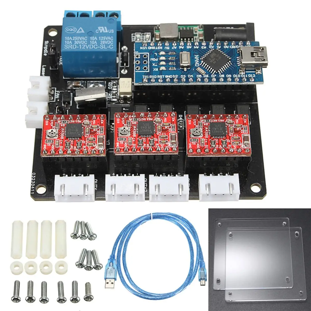 

1 Set USB 3 Axis Stepper Motor Driver Board For GRBL DIY Laser Engraving Cutting Machine
