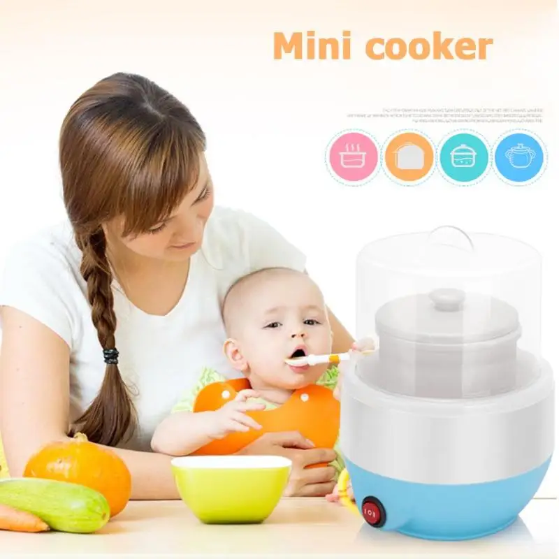 

0.8L Multi-function Electric Cooker Full Automatic Soup Pot Thermal Insulation Cooking Pot Pan Food Container 150W 220V