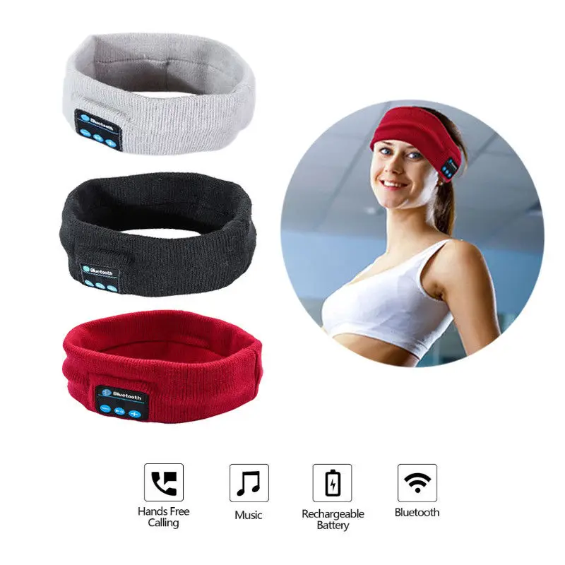 

Hot Wireless Bluetooth Sports Headband Headphones Run Gym Sleep Music Headset