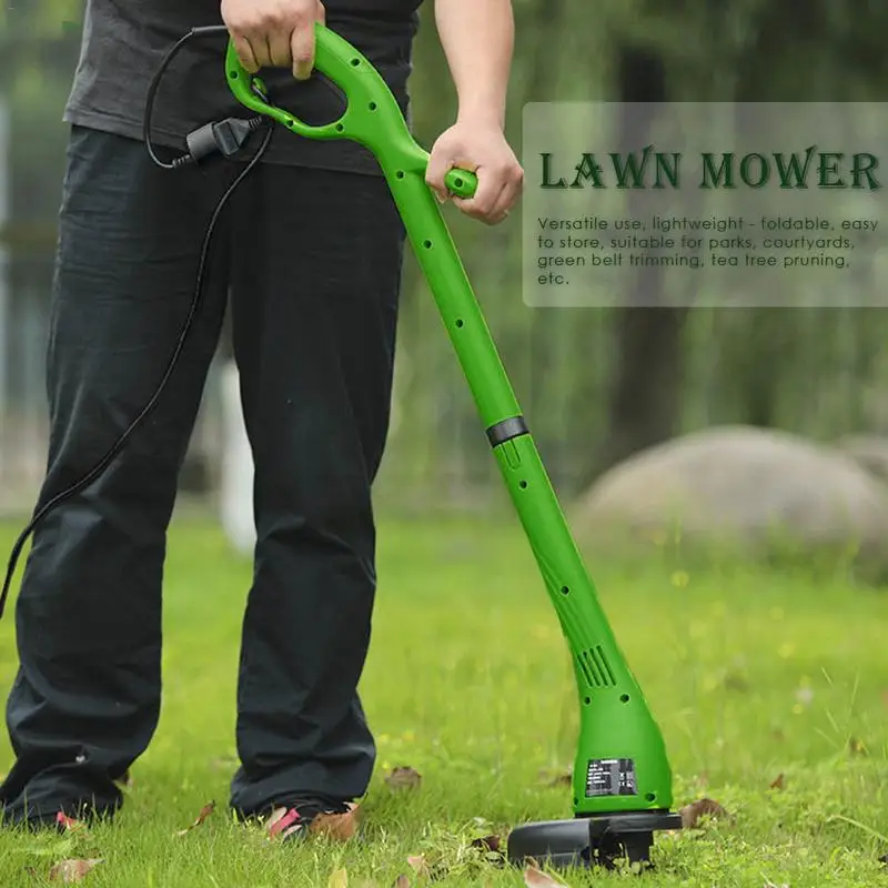 

400W Folding Electric Lawn Mower 12500r/min Garden Home Trimming Machine For Gardening Green