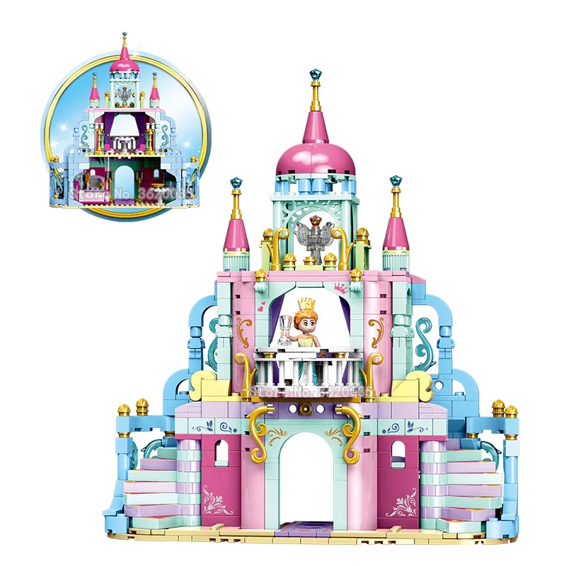 Princess Girl Building Blocks Castle Series Model House Family Girl Figures Mini Assemble Girl Birthday Gift Toy With Legoinglys