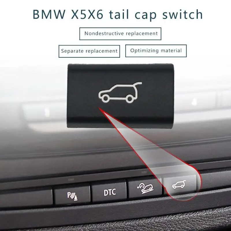 

1pcs Tailgate Rear Trunk Switch Button Cover for BMW X5 E70 2006-2013 X6 E71 2008-2014