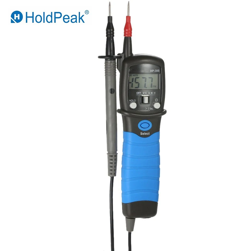 

HoldPeak Handheld Pen Type Digital Multimeter DC/AC Voltage Meter Resistance Diode Continuity Tester Backlight LCD Display New
