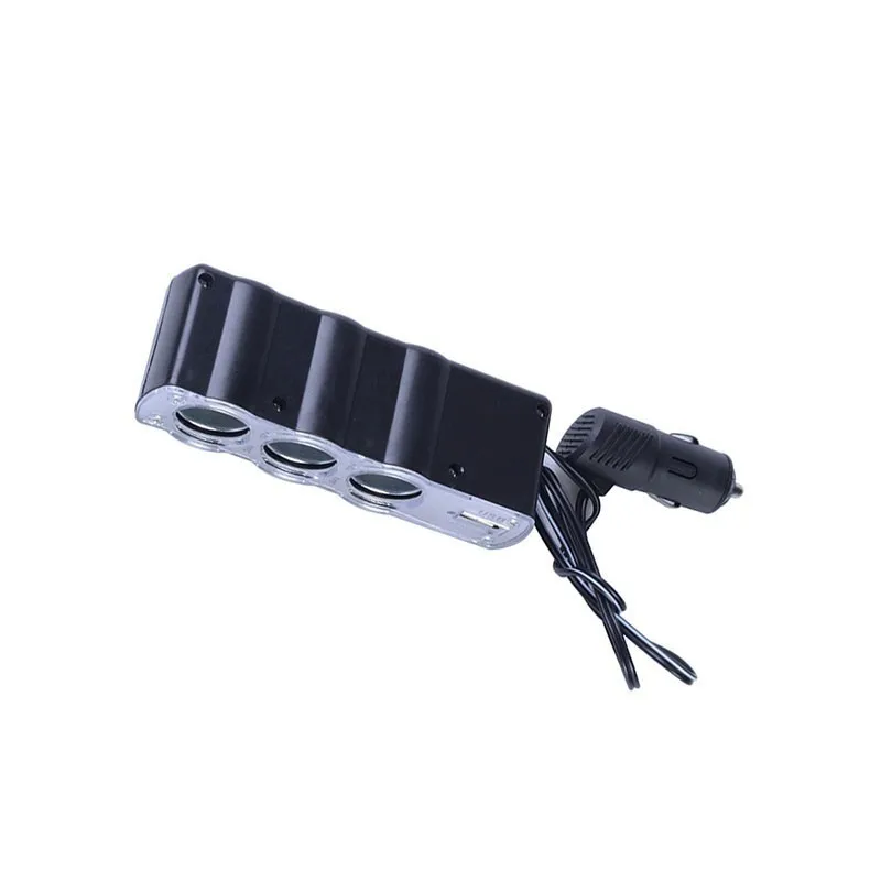 ESPEEDER автозапчасти черный пластик 1 USB зарядное устройство и три розетки