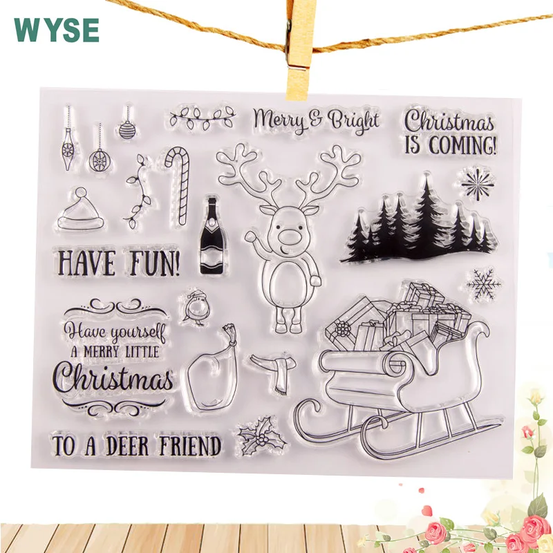 

Clear stamps new 2018 Christmas stamps transparent rubber stamp for scrapbooking photo album decoration