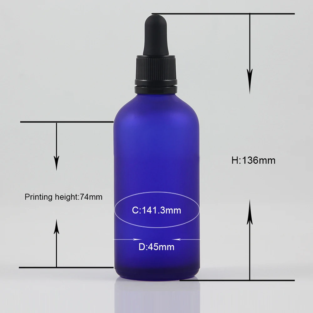 

100ml Essential Oil Perfume Pipette Bottles Refillable Empty Container, Skincare E-liquid Dropper Bottles 100ml